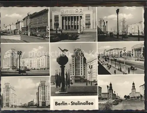 Berlin Stalin Allee Teilansichten Kat. Berlin