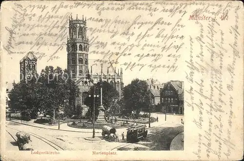 Muenster Westfalen Ludgerikirche Marienplatz Kat. Muenster