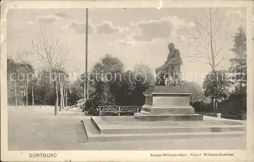 Dortmund Kaiser Wilhelm Hain mit Denkmal Kat. Dortmund