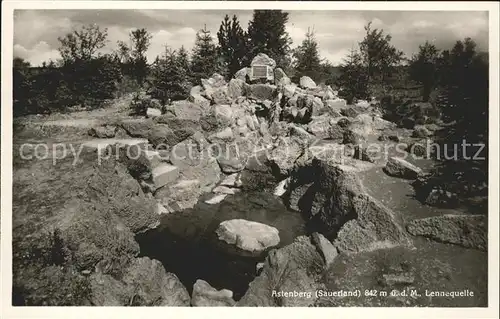 Winterberg Hochsauerland Astenberg mit Lennequelle Kat. Winterberg