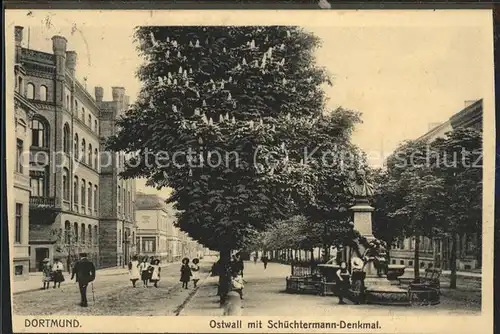 Dortmund Ostwall mit Schuechtermann Denkmal Kat. Dortmund