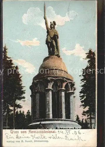 hd03292 Hermannsdenkmal Hermannsdenkmal Kategorie. Detmold Alte Ansichtskarten