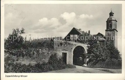 Lippoldsberg Eingang zu Klosterhof und Klosterkirche Kat. Wahlsburg