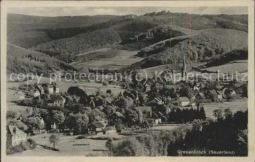 Grevenbrueck Panorama Kat. Lennestadt