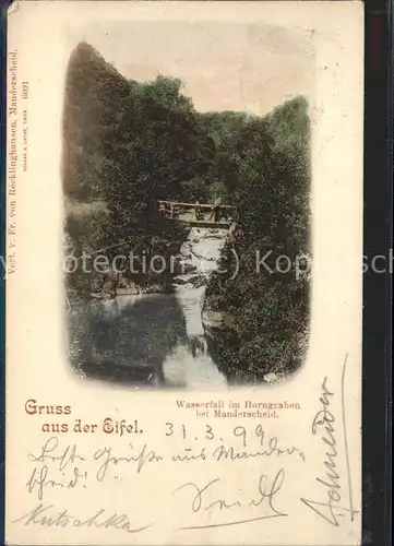 Manderscheid Eifel Wasserfall im Horngraben Kat. Manderscheid