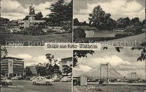 Muelheim Koeln Stadtpark Wiener Platz Muelheimer Bruecke Kat. Koeln