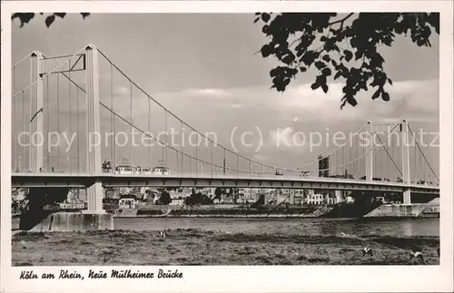 Koeln Rhein Neue Muelheimer Bruecke Kat. Koeln