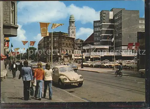Buer Horster Str mit Blick zum Rathausturm Kat. Gelsenkirchen