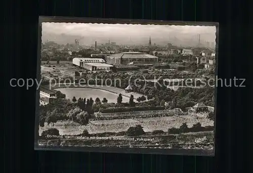 Dortmund Westfalenhalle mit Stadion und Schwimmbad Kat. Dortmund