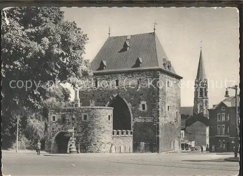 Aachen Ponttor und Heilig Kreuz Kirche Kat. Aachen