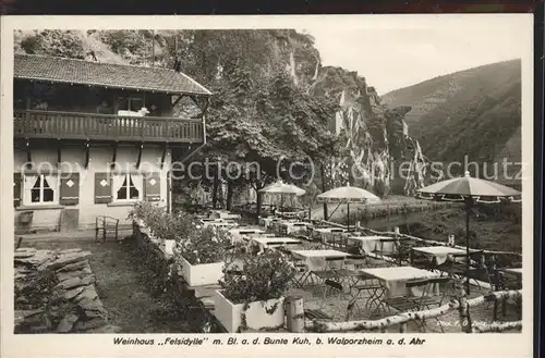 Walporzheim Weinhaus "Felsidylle" an der bunten Kuh Kat. Bad Neuenahr Ahrweiler