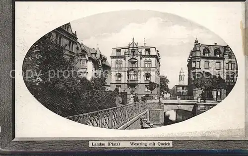 Landau Pfalz Westring mit Queich / Landau in der Pfalz /Landau Pfalz Stadtkreis