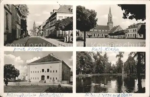 Germersheim Kath.Kirche u.Schwanenweiher Kat. Germersheim