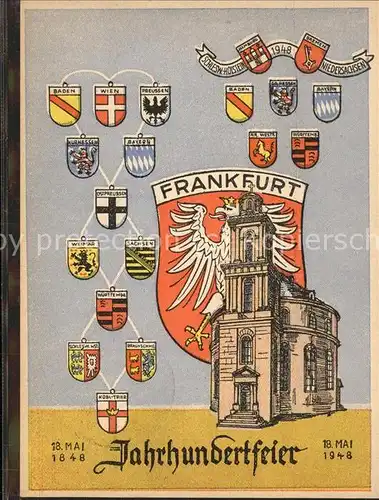 Frankfurt Main Jahrhundertfeier mit Sonderstempel Kat. Frankfurt am Main