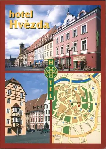 Cheb Hotel Hvezda Strassenkarte Kat. Cheb