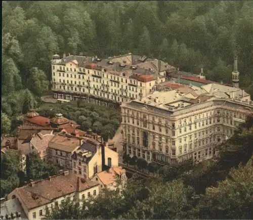 Karlovy Vary Hotel Cedok Moskva Fliegeraufnahme / Karlovy Vary /