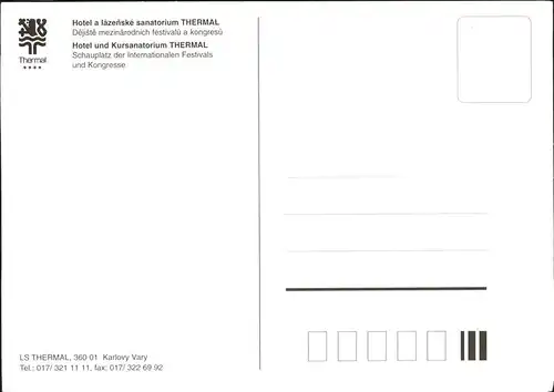 Karlovy Vary Hote a lazenske sanatorium Thermal / Karlovy Vary /