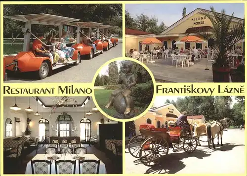 Frantiskovy Lazne Restaurant Milano Pferdekutsche Kat. Franzensbad