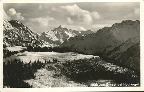 Oberjoch Blick vom Ornach auf Hochvogel Kat. Bad Hindelang