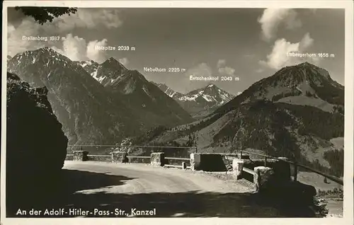 Hindelang An der AH Pass Strasse Kanzel Allgaeuer Alpen Kat. Bad Hindelang