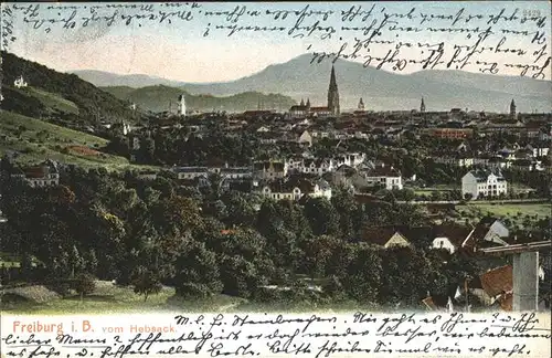 Freiburg Breisgau Blick vom Hebsack Kat. Freiburg im Breisgau