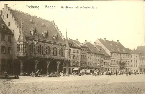 Freiburg Breisgau Kaufhaus mit Muensterplatz Kat. Freiburg im Breisgau