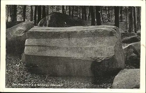 Felsberg Odenwald Der Altarstein Kat. Lautertal (Odenwald)