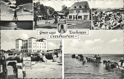 Cuxhaven Nordseebad Teilansichten Strand Watt Kutschenfahrten Kat. Cuxhaven