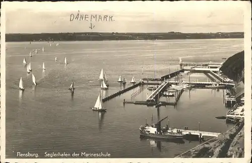 Flensburg Seglerhafen der Marineschule Kat. Flensburg