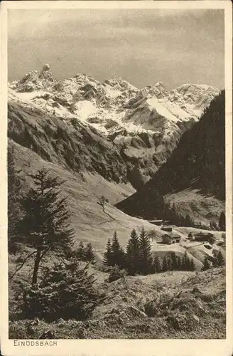 Einoedsbach mit Alpenpanorama Feldpost Kat. Oberstdorf