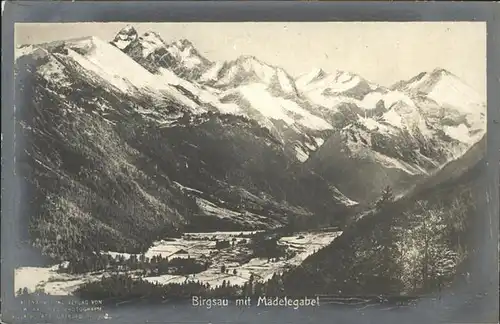 Birgsau mit Maedelegabel Kat. Oberstdorf