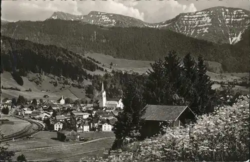 Oberstaufen mit Hochgrat und Rindalphorn Kat. Oberstaufen