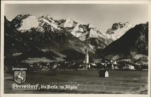 Oberstdorf mit Allgaeuer Alpen Kat. Oberstdorf