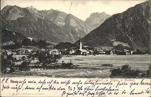 Oberstdorf mit Allgaeuer Alpen Kat. Oberstdorf