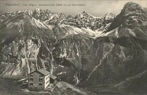 Oberstdorf Kemptnerhuette auf Obermaedele Kat. Oberstdorf