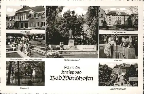 Bad Woerishofen Wassertretplatz Kneippdenkmal Kurpark Armbad Kurpromenade Kat. Bad Woerishofen