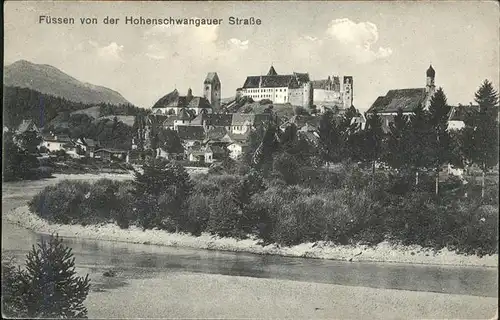 Fuessen von der Hohenschwangauer Strasse Schloss Kat. Fuessen