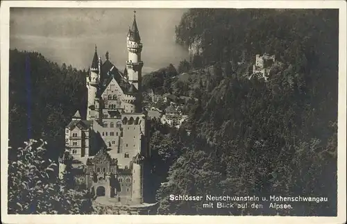 Fuessen Schloesser Neuschwanstein und Hohenschwangau Kat. Fuessen