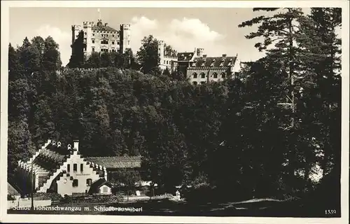 Fuessen Schloss Hohenschwangau mit Schlossbraeustueberl Kat. Fuessen