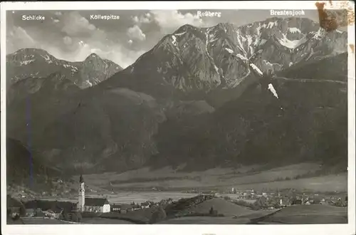 Pfronten mit Schlicke Koellespitze und Rossberg Kat. Pfronten