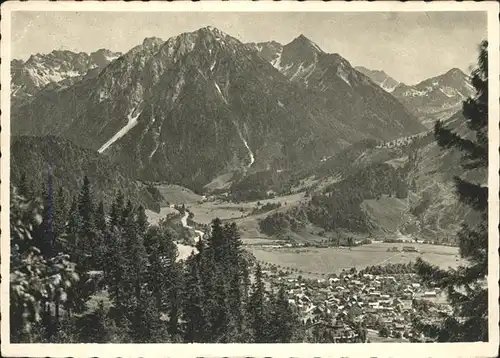 Hindelang und Bad Oberdorf mit Allgaeuer Hochgebirge Kat. Bad Hindelang