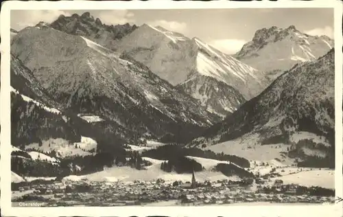 Oberstdorf mit Alpenpanorama Kat. Oberstdorf