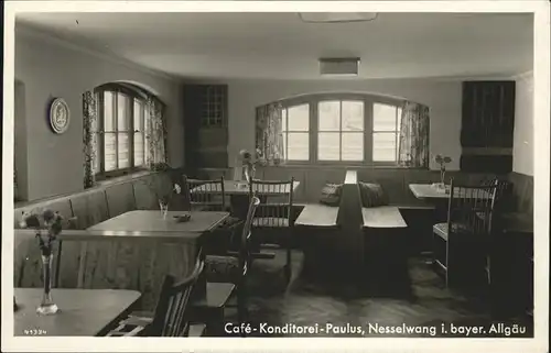Nesselwang Cafe Konditorei Paulus Gastraum Kat. Nesselwang
