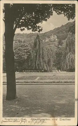 Freiburg Breisgau Stadtgarten mit Restaurant Dattler Kat. Freiburg im Breisgau