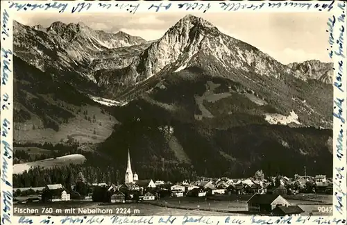 Fischen Allgaeu mit Nebelhorn Kat. Fischen i.Allgaeu