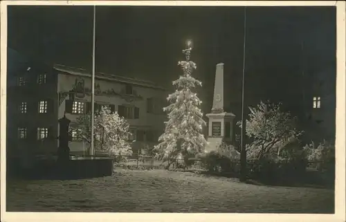 Oberstaufen Christbaum am Marktplatz Kat. Oberstaufen