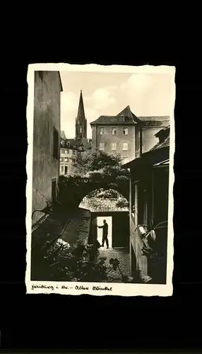 Freiburg Breisgau Alter Winkel mit Muensterblick Kat. Freiburg im Breisgau