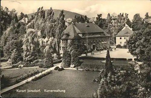 Jonsdorf Kurhaus mit Zittauer Berge Kat. Kurort Jonsdorf