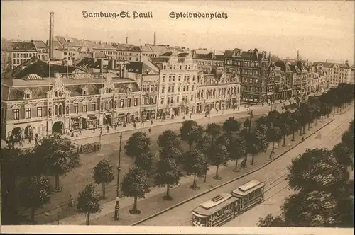 Hamburg Spielbudenplatz St Pauli Strassenbahn Kat. Hamburg