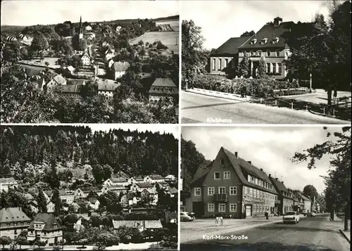 Berggiesshuebel Teilansichten Klubhaus Karl Marx Str Kat. Bad Gottleuba Berggiesshuebel